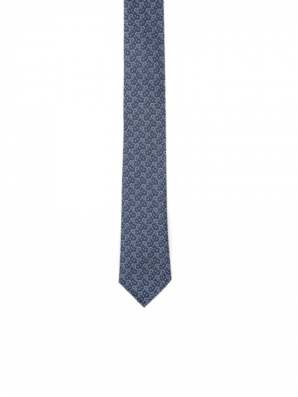 Slim tie with drops pattern