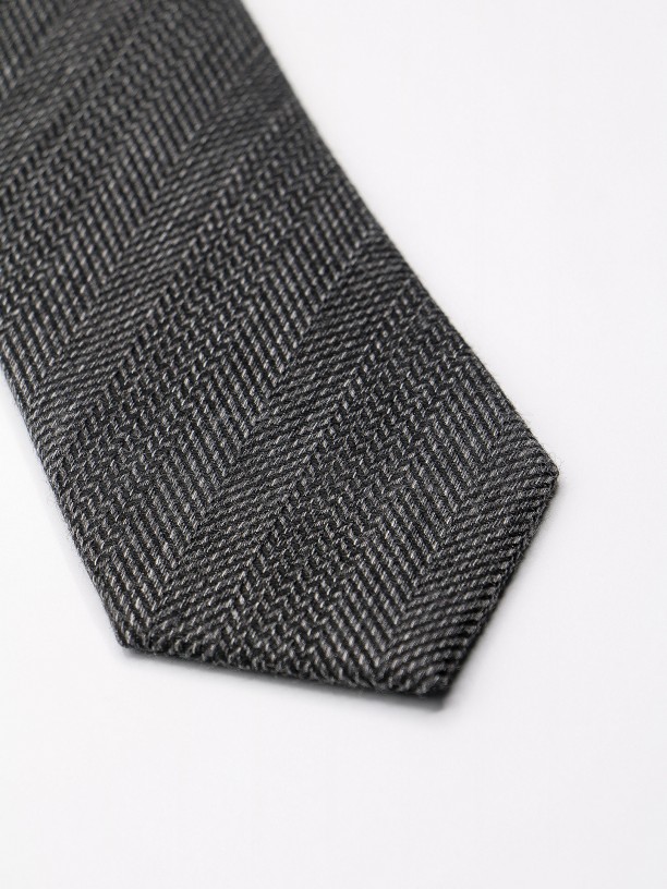 Corbata de punto con estampado