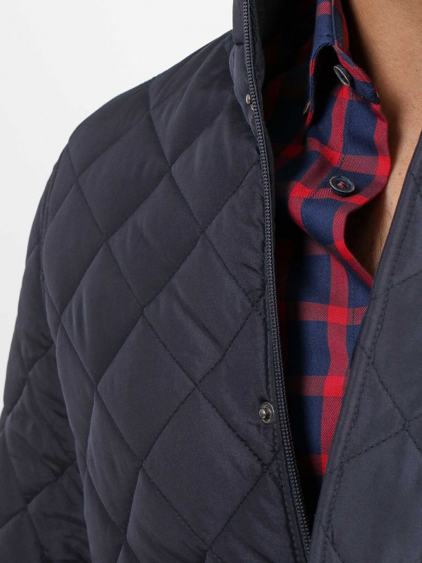 Quilted technical jacket