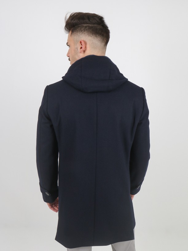 Wool anorak with removable detail Wool anorak with removable detail