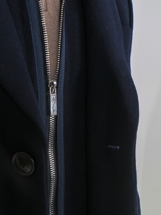 Wool anorak with removable detail Wool anorak with removable detail