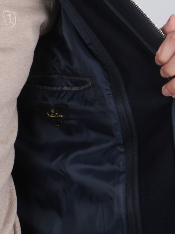 Wool anorak with removable detail Wool anorak with removable detail