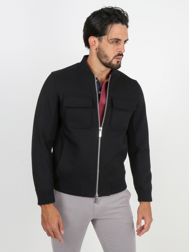 Bomber jacket with chest pockets Bomber jacket with chest pockets