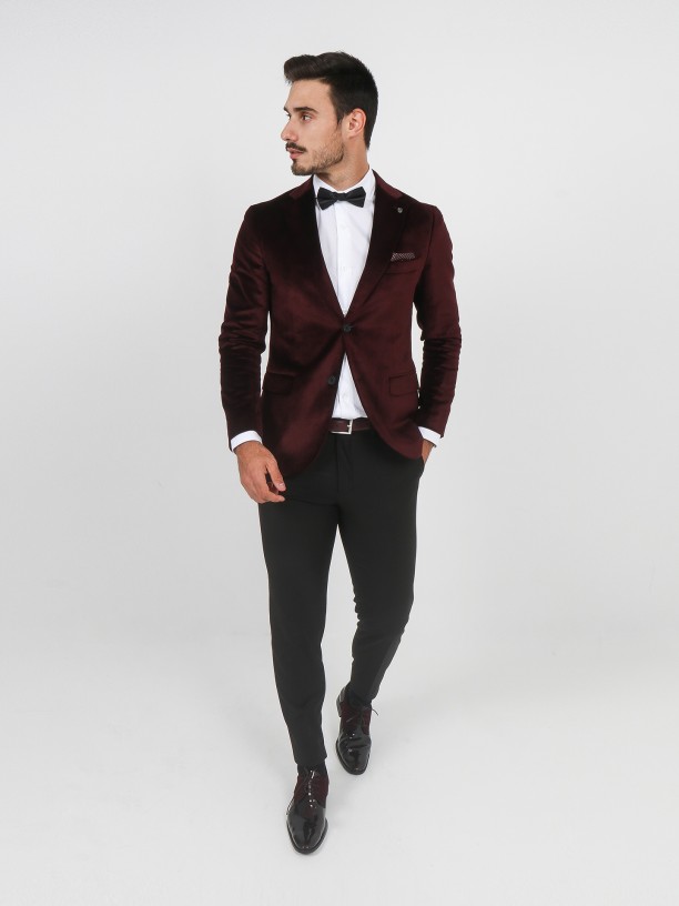 Blazer de veludo slim fit Blazer de veludo slim fit