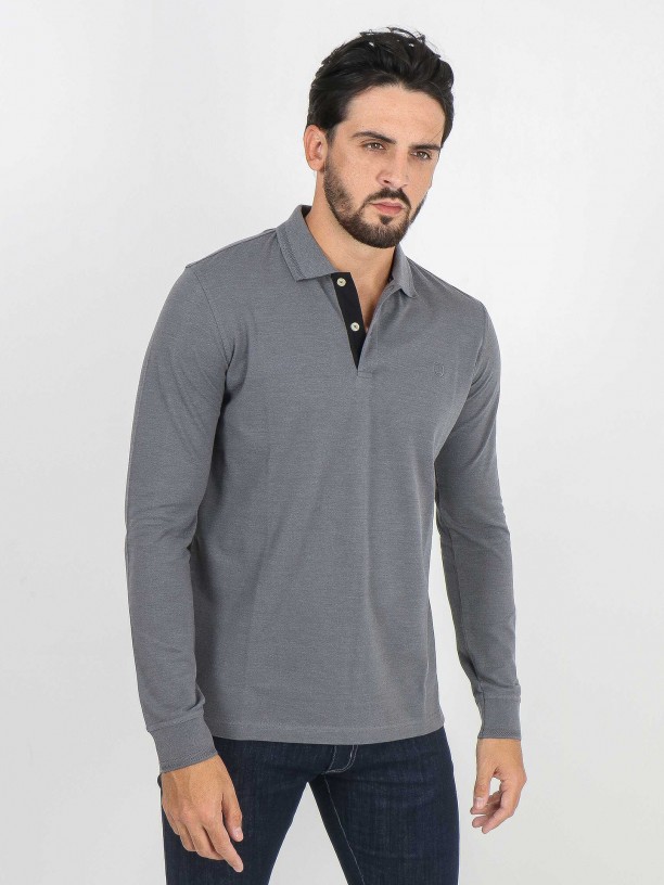 Polo de manga larga 100% algodón Polo de manga larga 100% algodón