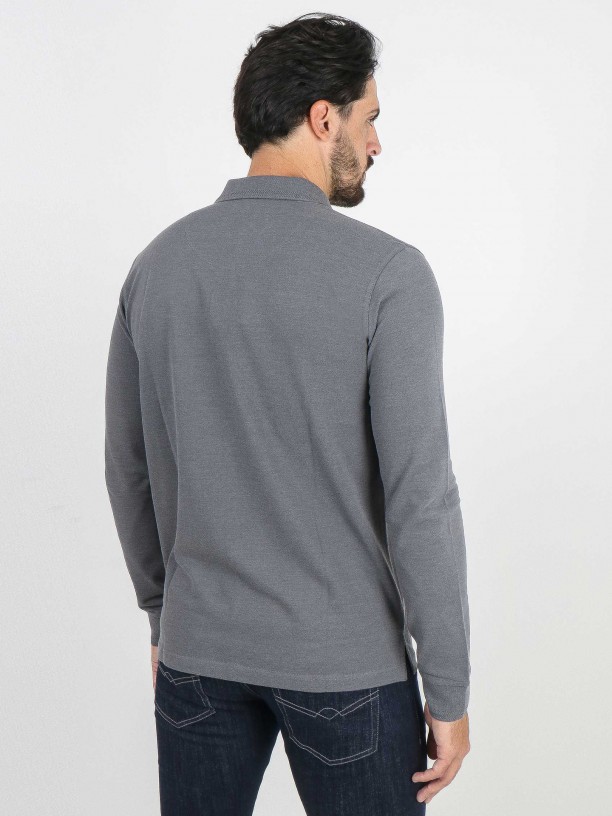 Polo de manga larga 100% algodón Polo de manga larga 100% algodón