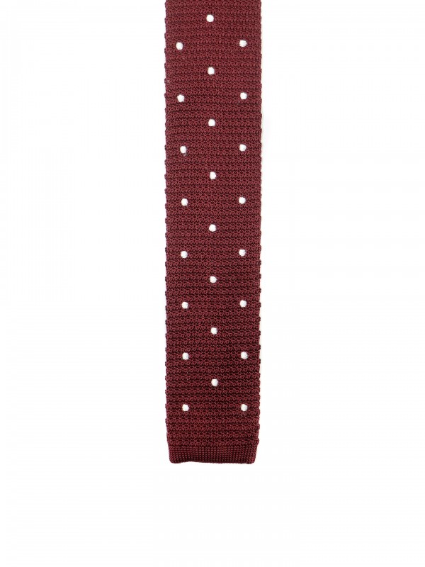 Gravata de malha handmade padrão pontos