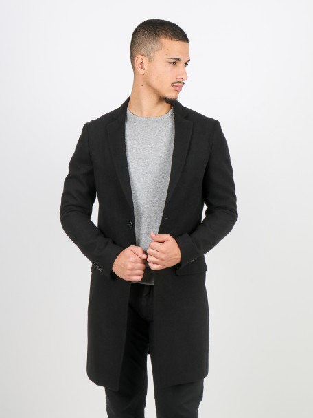 Sobretudo slim fit lapela cl�ssica
