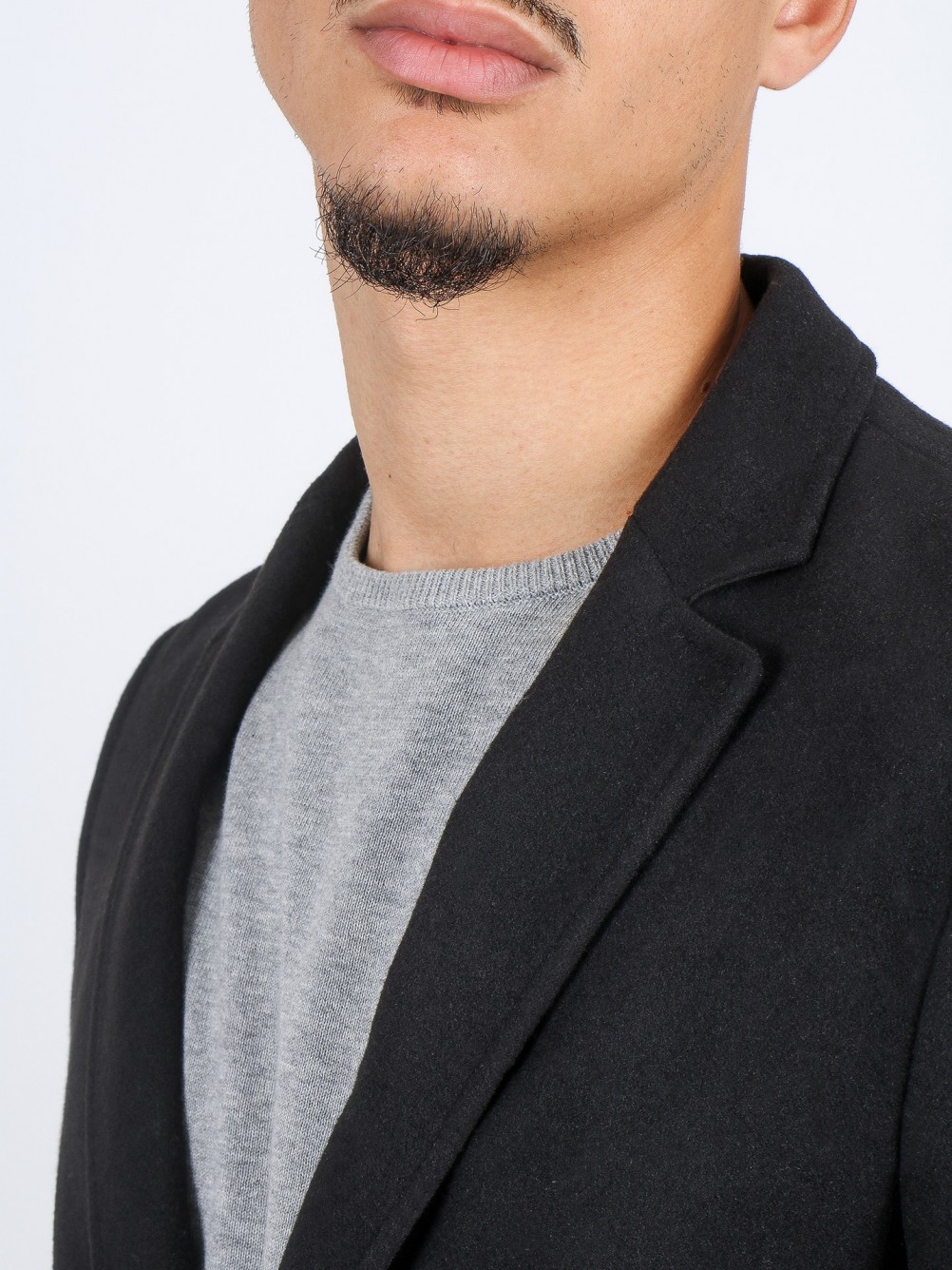 Sobretudo slim fit lapela cl�ssica