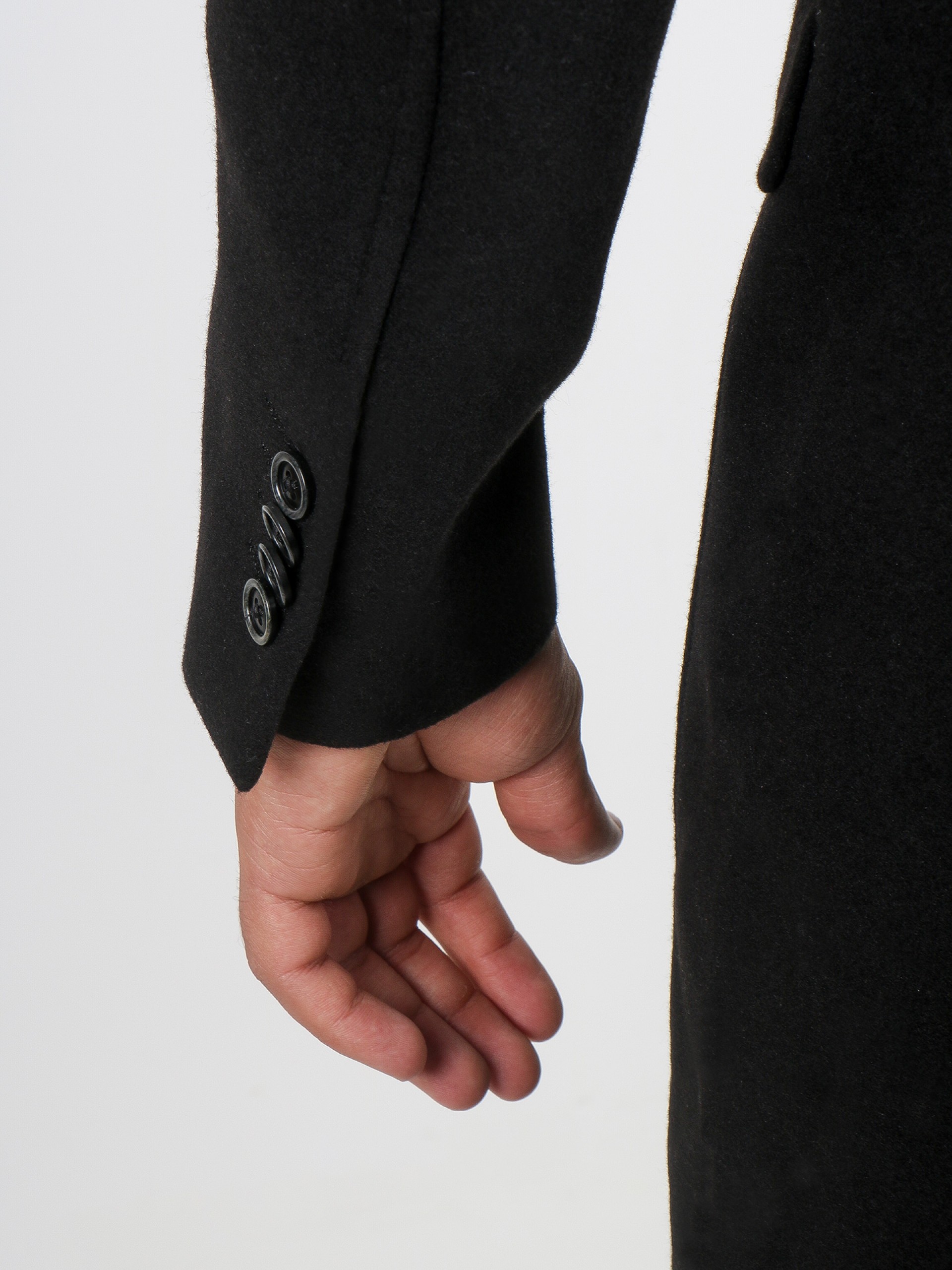 Sobretudo slim fit lapela clássica