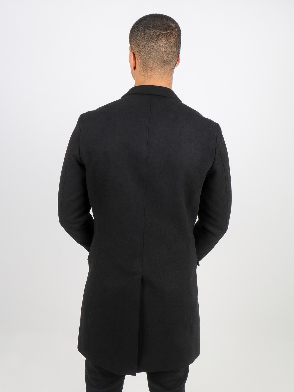 Sobretudo slim fit lapela cl�ssica