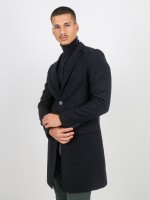 Sobretudo slim fit lapela clássica Sobretudo slim fit lapela clássica