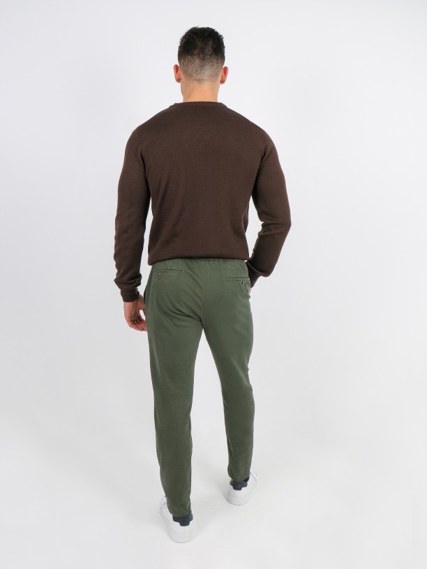 Pantalones jogger chino algodón