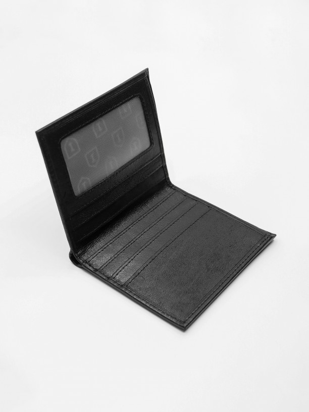 Folding leather card holder