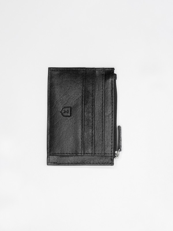 Leather card and coin holder