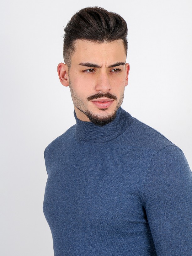 High neck cotton cashmere sweater High neck cotton cashmere sweater