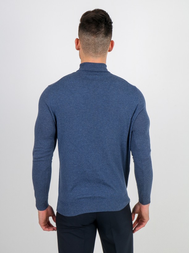 High neck cotton cashmere sweater High neck cotton cashmere sweater