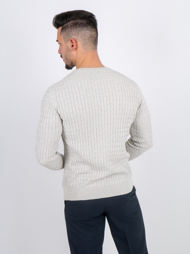 Cotton cable-knit sweater Cotton cable-knit sweater