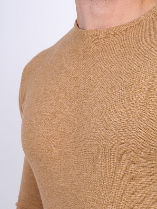 Jersey de punto algodón cuello redondo