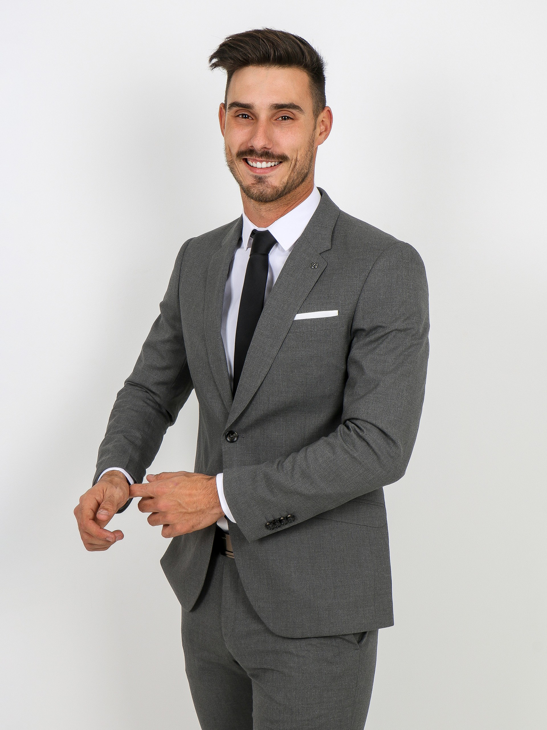 Blazer clássico slim fit recycled fabric