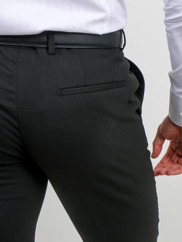 Elegant slim fit trousers recycled fabric