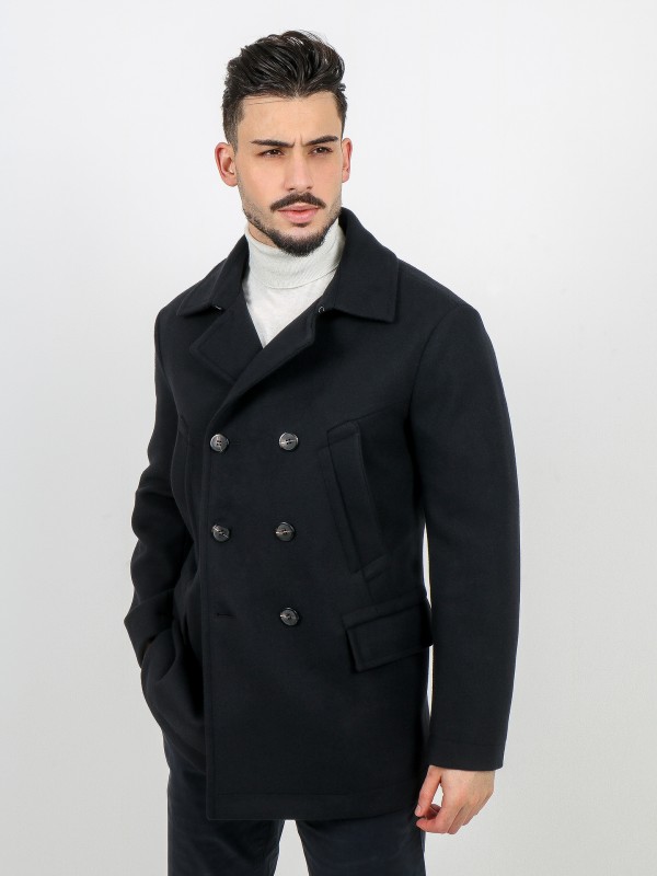 Double breasted plain coat