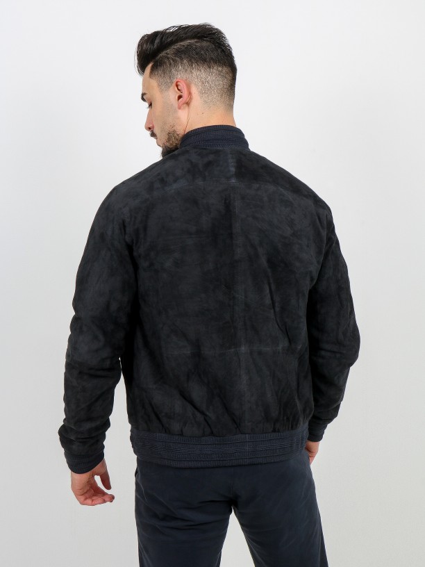Genuine suede leather jacket