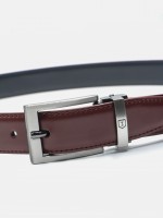 Reversible leather elegant belt
