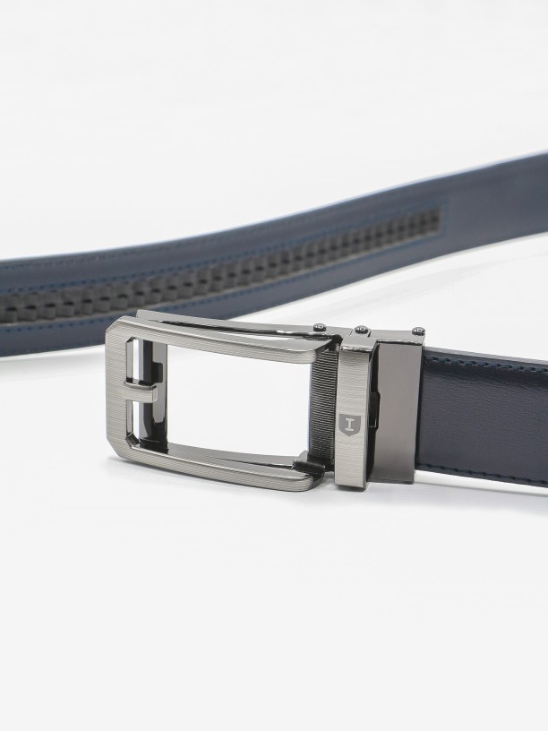 Leather elegant belt comfort click