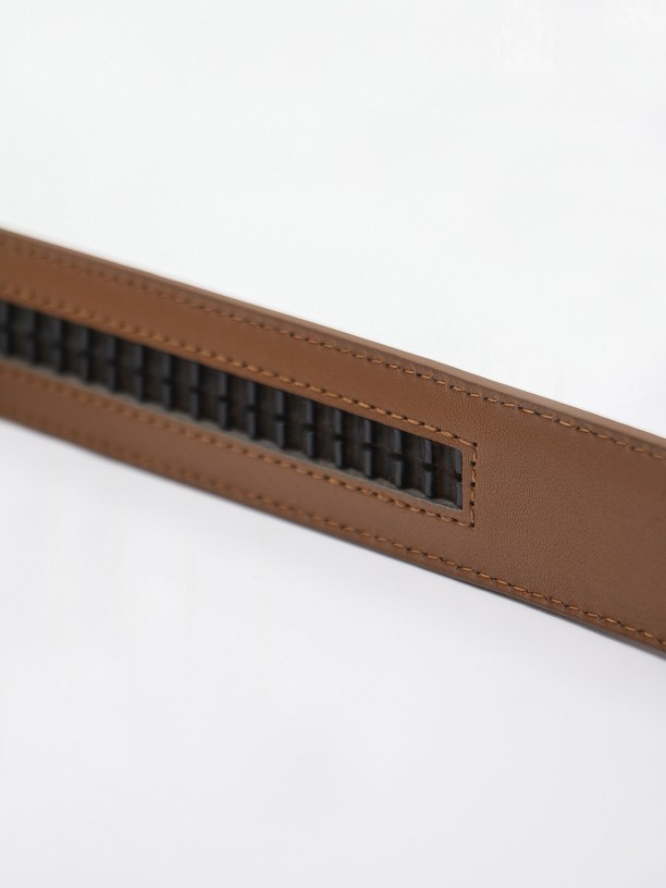 Leather elegant belt comfort click