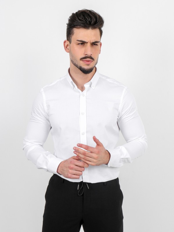 Plain cotton casual shirt