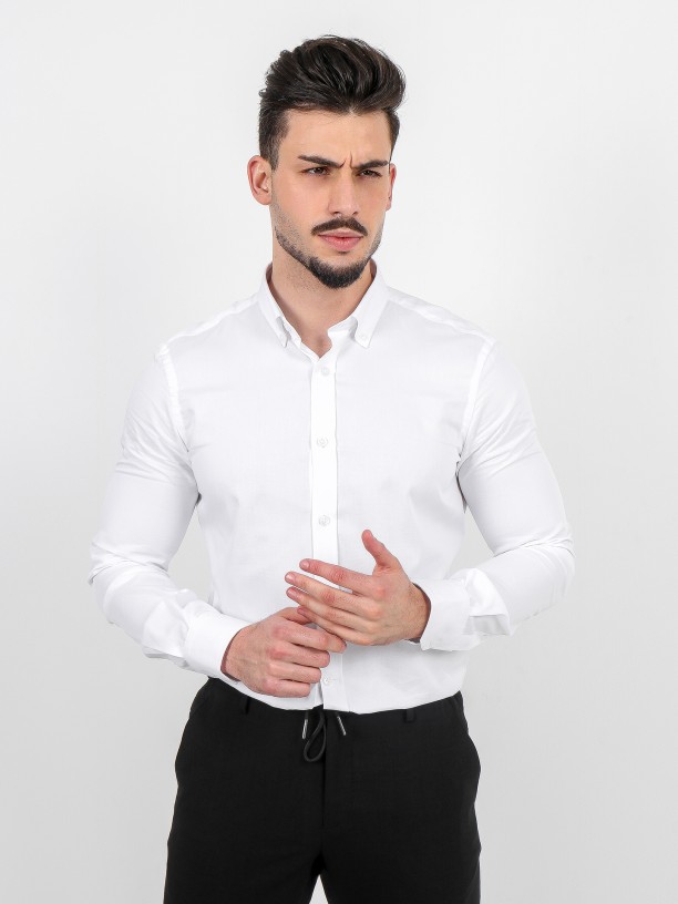 Plain cotton casual shirt Plain cotton casual shirt