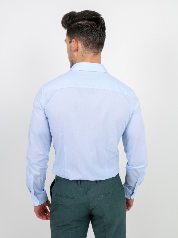 Plain slim fit classic shirt