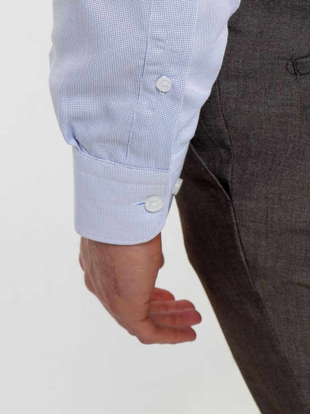 Camisa clássica slim fit micro padrão