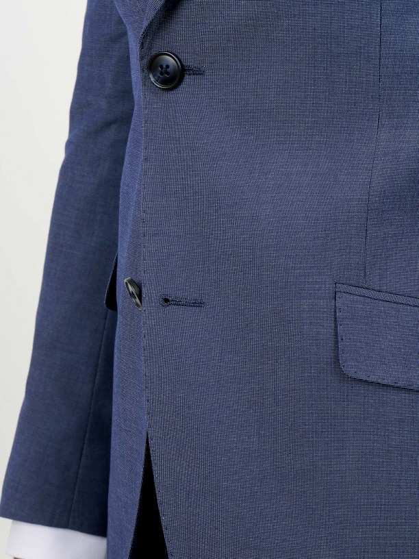Fato de micro padrão slim fit Fato de micro padrão slim fit