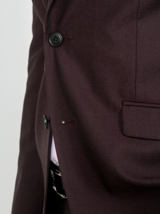 Fato de micro padrão slim fit Fato de micro padrão slim fit