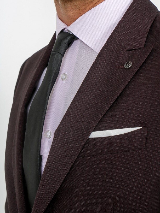 Fato de micro padrão slim fit Fato de micro padrão slim fit