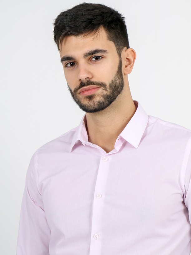 Camisa clássica lisa slim fit Camisa clássica lisa slim fit