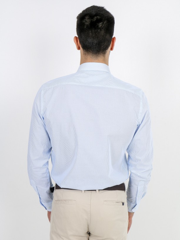 Camisa casual rayas con bordado