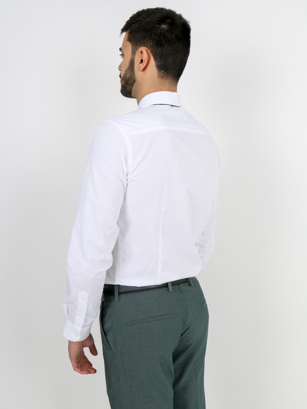 Slim fit plain classic shirt