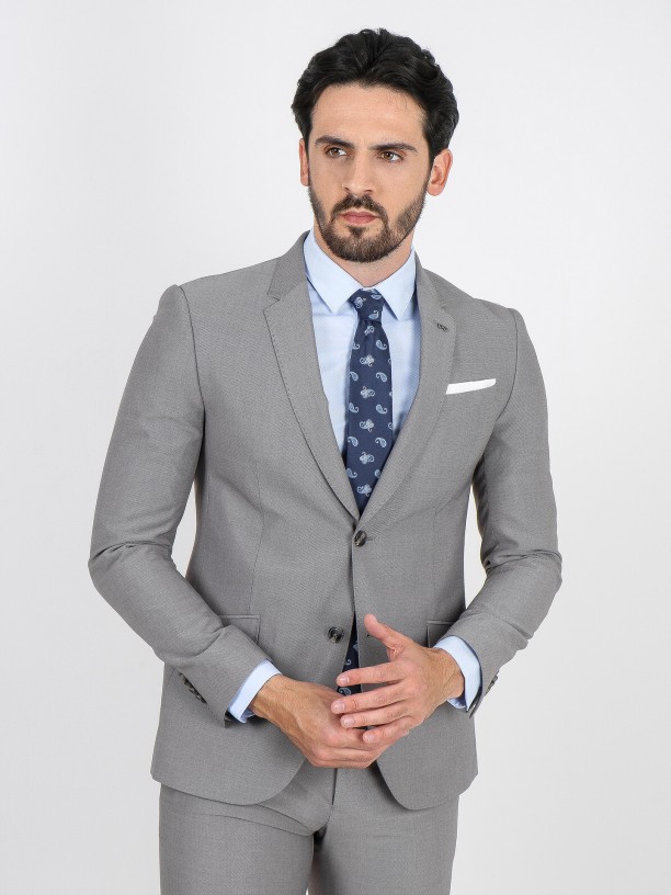 Fato de micro estrutura slim fit Fato de micro estrutura slim fit