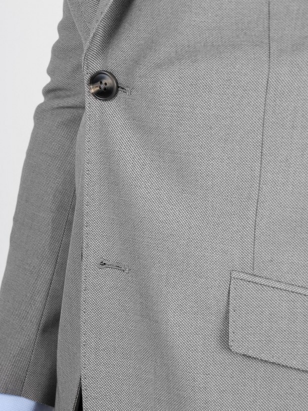 Fato de micro estrutura slim fit Fato de micro estrutura slim fit