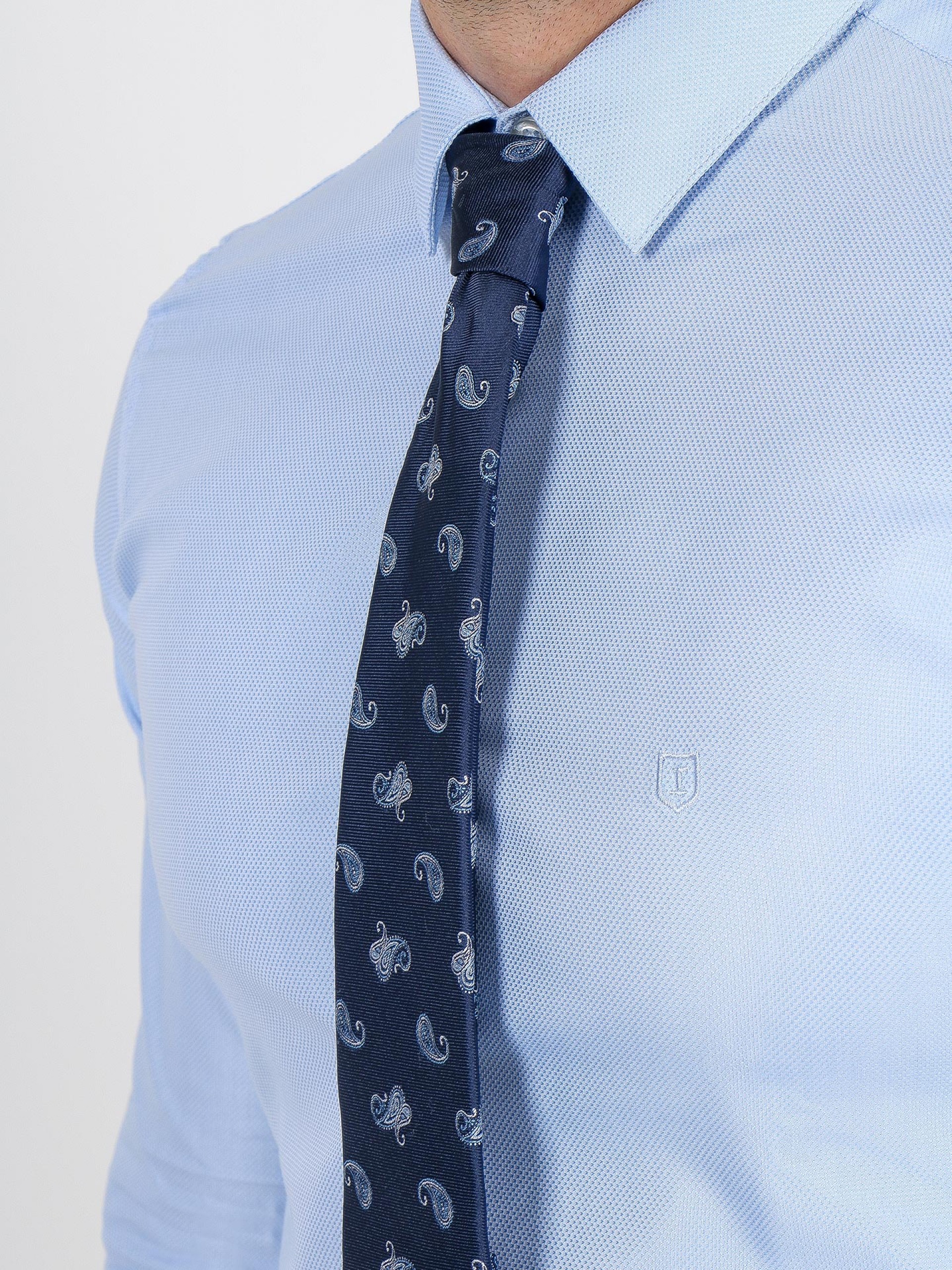 Camisa clássica slim fit micro estrutura
