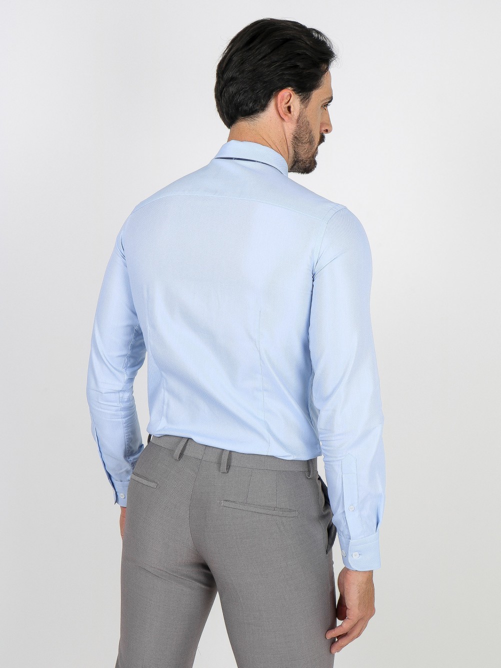 Camisa clássica slim fit micro estrutura