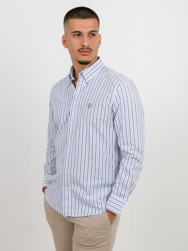Striped organic cotton shirt