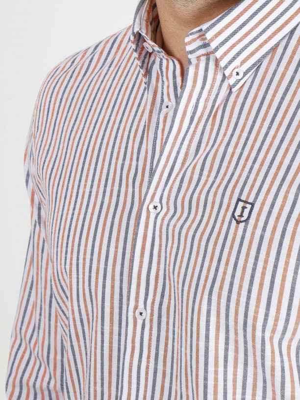Striped organic cotton shirt