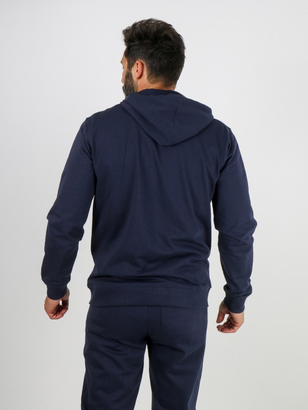 Hooded tracksuit jacket