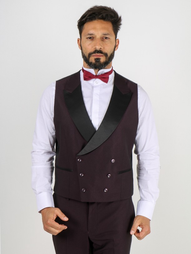 Slim fit ceremonial suit with waistcoat