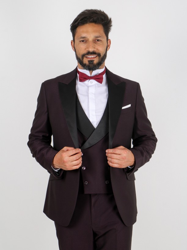 Slim fit ceremonial suit with waistcoat