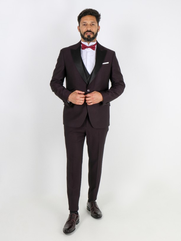 Slim fit ceremonial suit with waistcoat